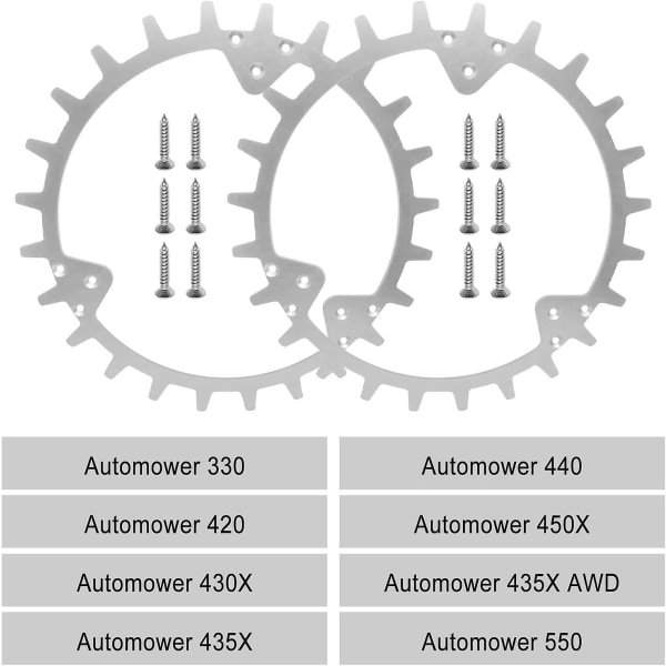 Rulla över bilden för att zooma inSpik för robotgräsklippare i rostfritt stål för Husqvarn Automower 330 420 430X 435X 440 450X 435X AWD 550 Förbättrad dragkraft