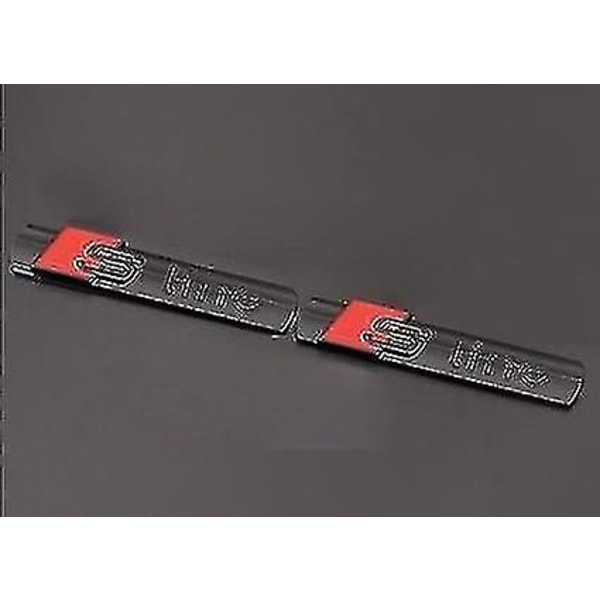 (svart) 4 st S Logo Line Emblem, 3d Logo Metallsticker, Bilskylt Emblem för A3 A4 A5 A6 A7 A