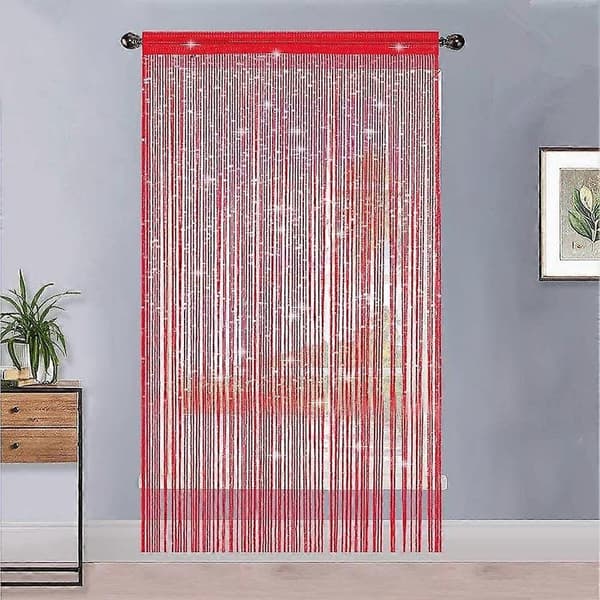 Dew Drop Guld Trådgardin Panel - 100x 200 cm - Vattenfallseffekt - Glittertråd Avdelare - Heminredningsaccessoar