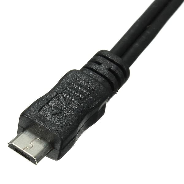 Micro USB hann til 2 RCA AV-adapterkabel lyd videokabel
