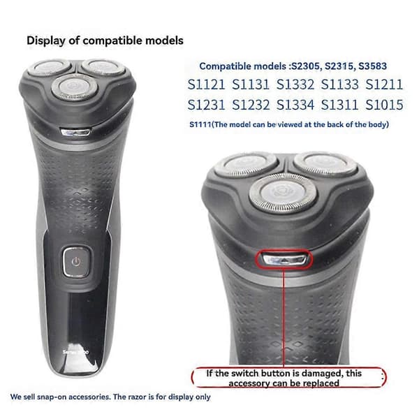 Snäppfjäder för rakapparats basomkopplare S3206 S3122 S3132 S4303