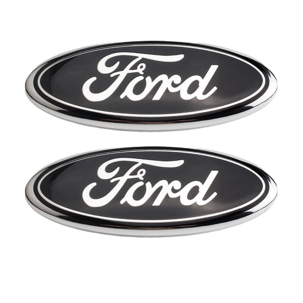 Metal Emblem til Ford F150 F250 Aluminium Oval Dekal Front Grill Bagagerum Emblem