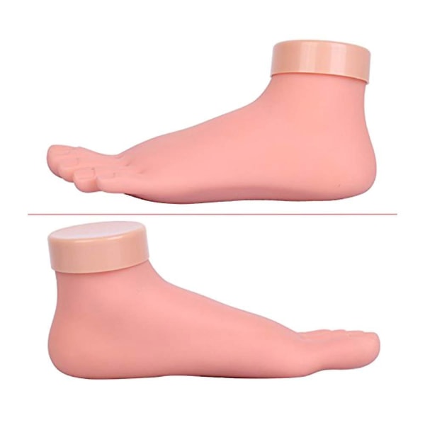 Øv på falsk fotmodell fleksibelt silikonprotesemanikyrverktøy Left foot