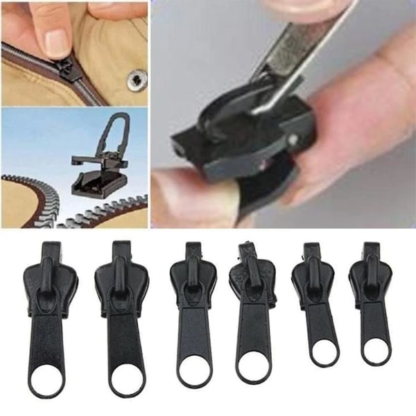 6 stk Instant Zipper Universal Instant Fix Zipper Repair Kit Køb 1 Få 2 sæt