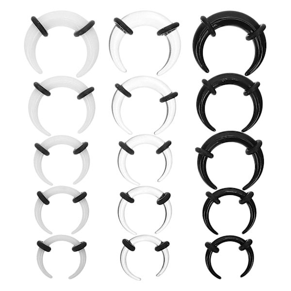 15 stk Septum Pincher Horseshoe Septum Rings Øre Nese Septum Stretching Ring