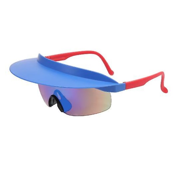 Cykelsolbriller, solbriller i ét stykke med skygge, overdimensionerede solbriller Modesportsbriller til udendørs Blue green