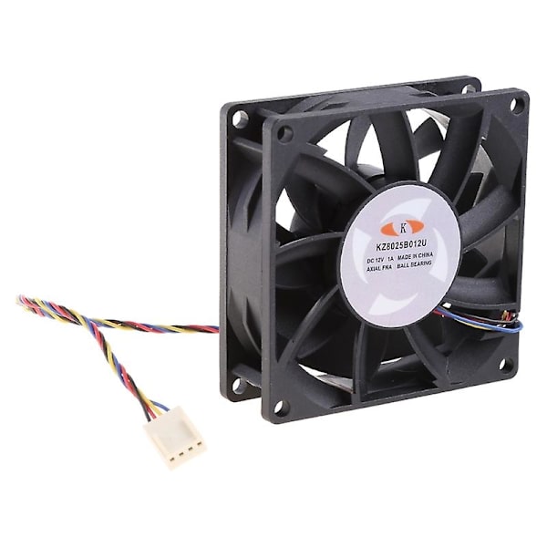 KZ8025B012U 8 cm:n tuuletin 12V 1,00A 4 johtoa 4-napainen nopea palvelimen virran jäähdytystuuletin