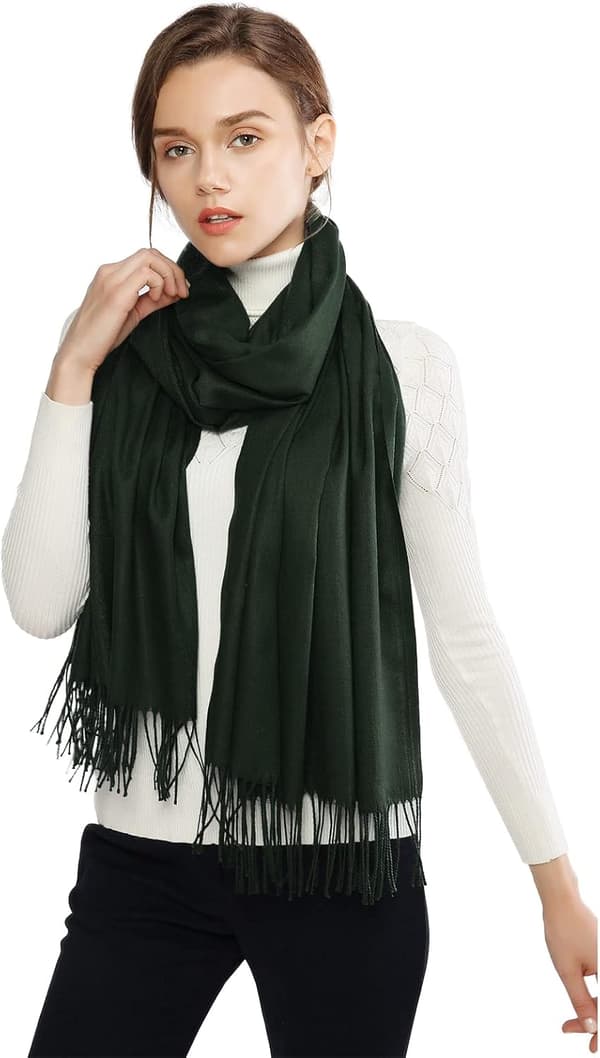 Tørklæder til kvinder Pashmina sjaler og wraps til bryllupssjaler til kvinder Vint[TT] army green