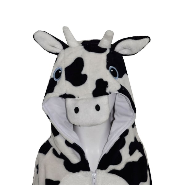 Unisex Fleece Cow Print Loungewear Onesie Cow 2-3 Years