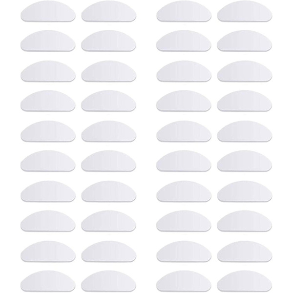 20 par glasögon näskuddar halkfria silikon mjuka näskuddar självhäftande näskuddar glasögon (transparent, 1,5 mm)