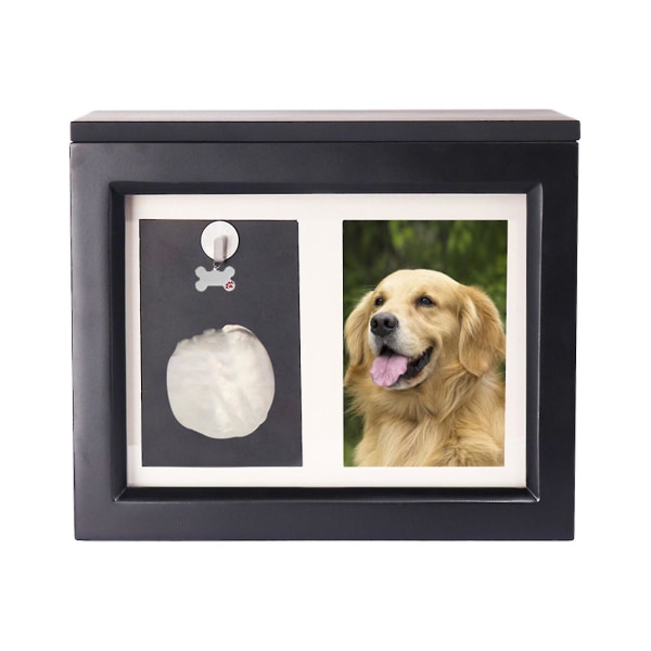 Best Seller Memorial Urn For Ashes Large Capacity For All Pets Unique Design With Photo Frame Black