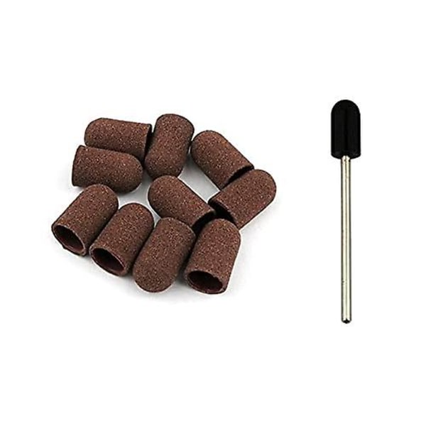 50 stk Nail Art-slipebånd Caps, gummigrep Pedikyr Sandblokk elektrisk bortilbehør, manikyrverktøy - 5 mm 180 korn