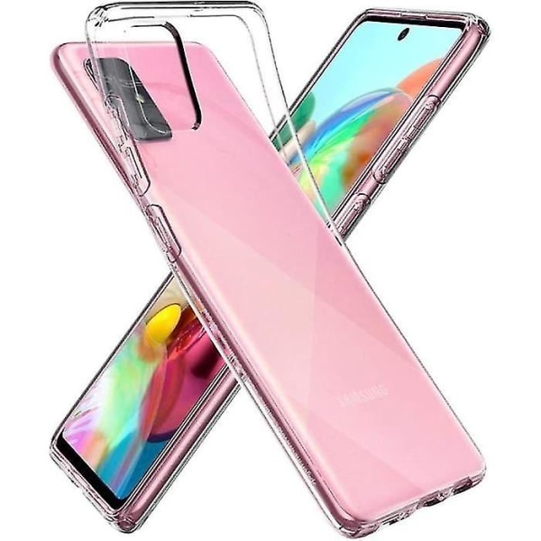 Etui og herdet glass skjermbeskytter Samsung Galaxy A71 6.7\", Ultraslim silikon gel etui og perfekt passform