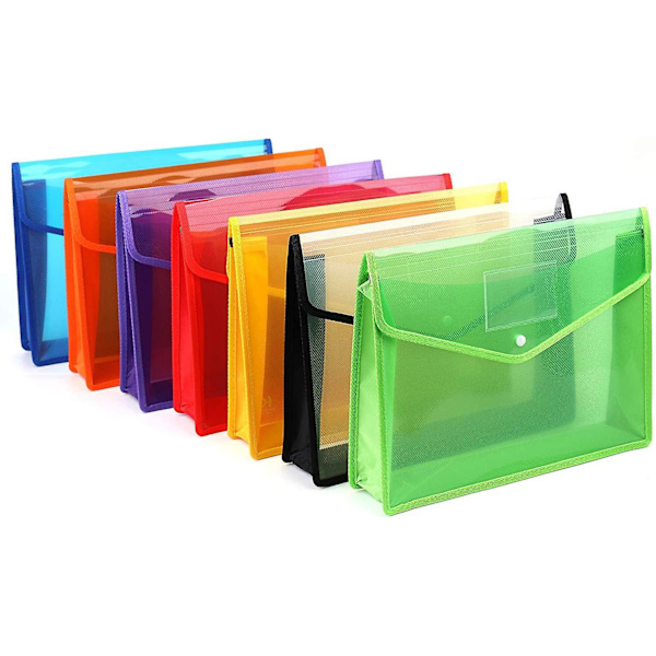 7-pack A4 plastfickor