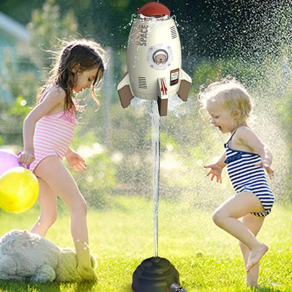 Nyt vandspray raket sprinkler sommer børns vandspray udendørs græsplæner vandstråler vandspray legetøj 【 Base Interface+hane Interface 】