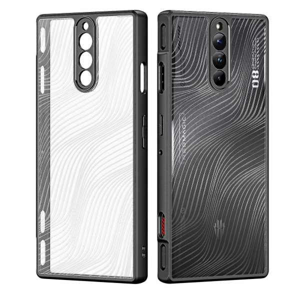Stötsäkert phone case för Zte Nubia Red Magic 8 Pro / 8 Pro Plus / 8s Pro (6,8 tum), svart Black