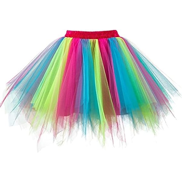 Kvinnors Tutu Kjolar 50-talets Korta Vintage Tulle Underkjol Balettkjol, Storlek:SM