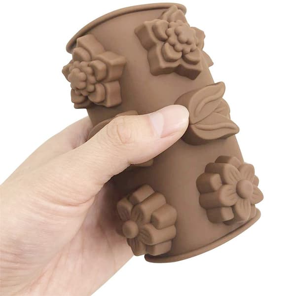 5 stk. silikoneforme til chokolade, slikform geléform non-stick køkkenforme isterningbakker til festivalfest - 6 former
