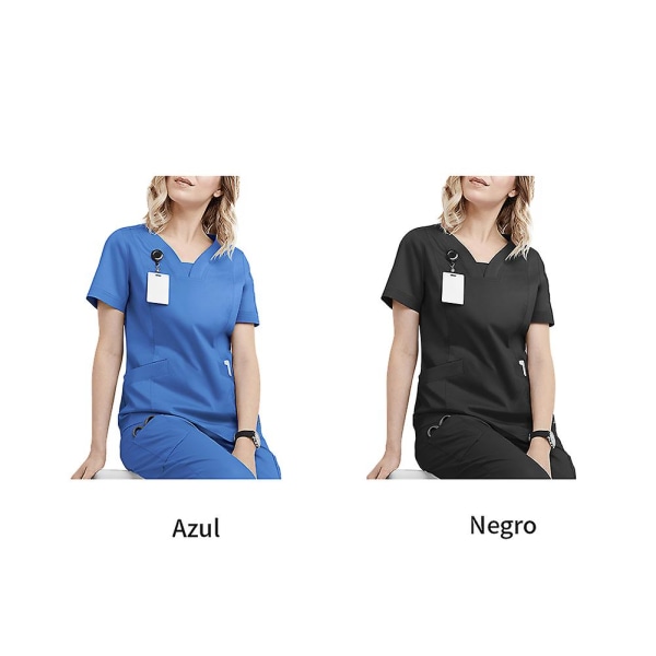 Bestselgende! Pustende svetteabsorberingsuniform for kvinner, sykepleier med krysset v-hals skrubbetopp