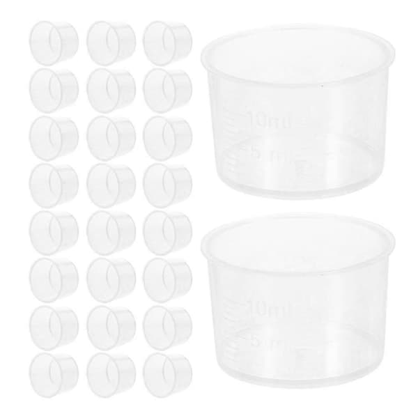 2026 Plastmålekopper for rislaging 200 stk. transparente væskemålekopper