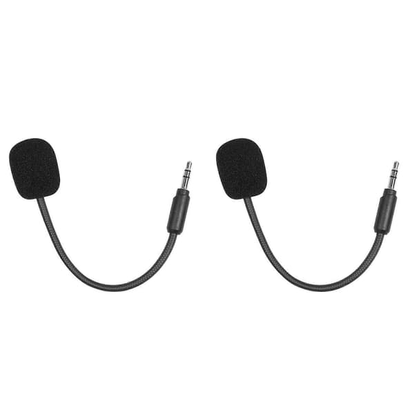 2X Erstatning 3,5 mm Mikrofon Stereo Studio til Logitech G233 G433 E-Sport Spil Headset Gaming Hovedtelefoner Mikrofon Black