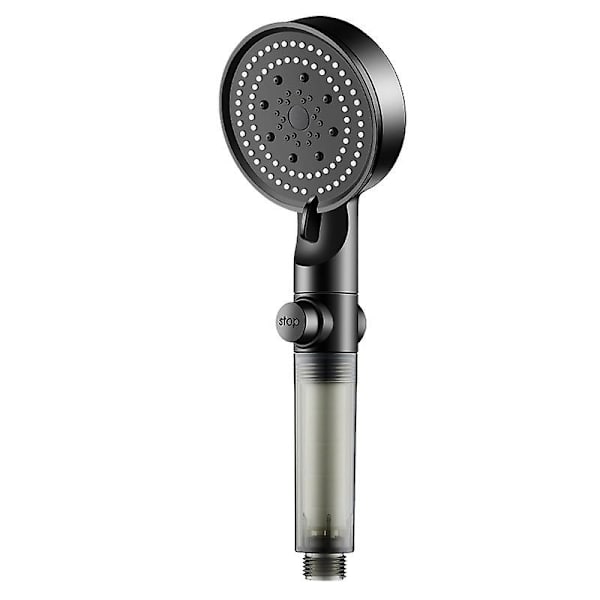 Multifunktionelt brusehoved, stopfunktion, vandfiltrering og anti-tilstopning, brusehoved, vandbesparende brusehoved, anti-kalk brusehoved, anti