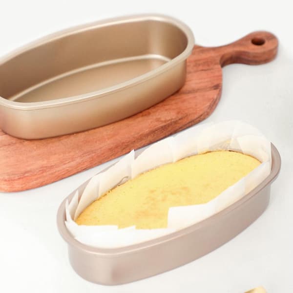 Nonstick ovale kageforme Kraftig kulstofstål bageform til cheesecake Gold