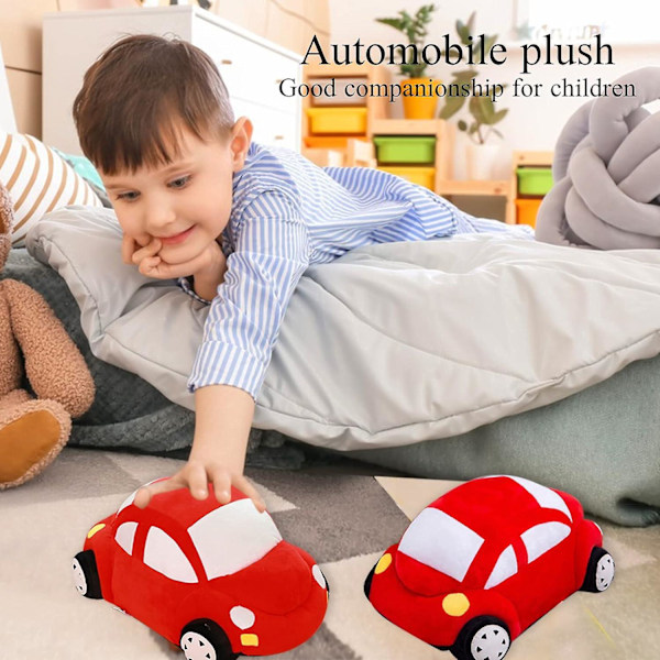 Plushbil Röd 13.75 tum, Fylld Plushbil, Present till Pojkar