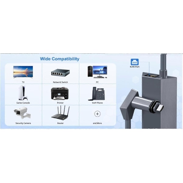 Starlink Ethernet-adapter til Starlink Actuated Gen 2 Kablet Eksternt Netværk