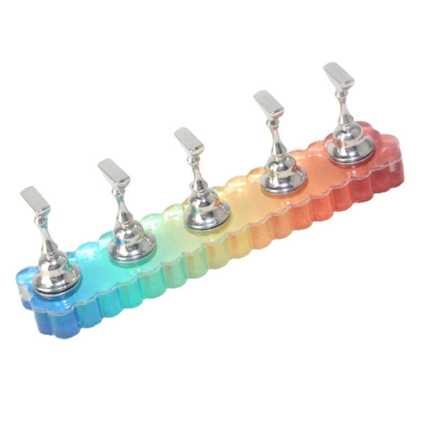 Magnetisk nagelövningsställ Manikyrverktyg Akryl nagelspetsställ Diy nagelkonst JT12