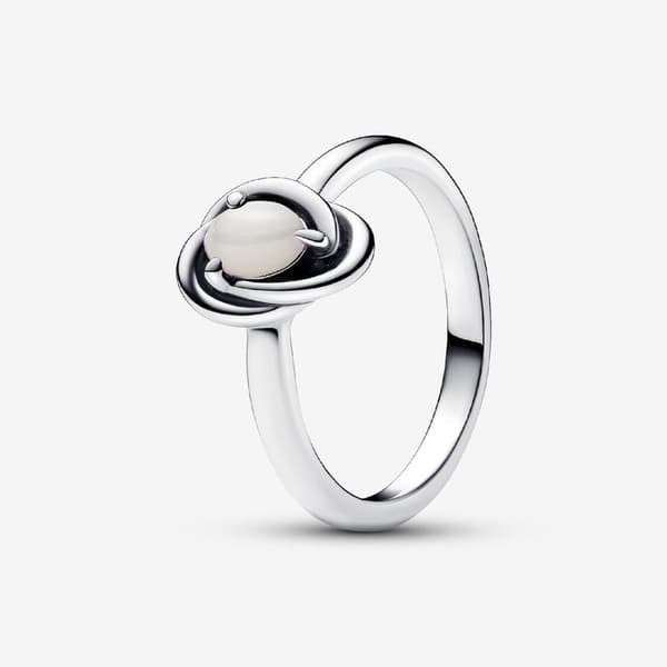 Pandora - Juni Fødselsstein Eternity Circle Ring - Sterlingsølv Circumference: 54mm