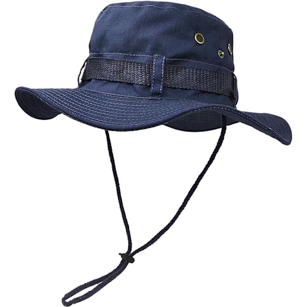 Boonie-hatt, utendørs solhatt med bred brem, dobbeltlags klassisk amerikansk kampsoldat-stil buskjungel solhatt for fiskejaktcamping
