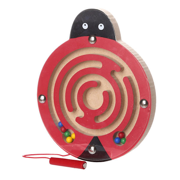 Magnetiske labyrintleker for barn, treleker, pedagogisk puslespill