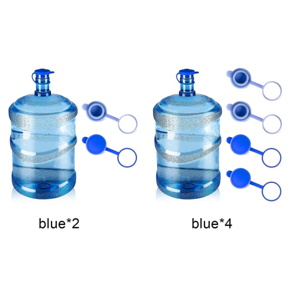 5 gallonan vesipullon kannen korkit Uudelleenkäytettävä kestävä silikoni, läikkymätön kannun kansi 55 mm:n pullon kannulle Jm5-2 2Pcs