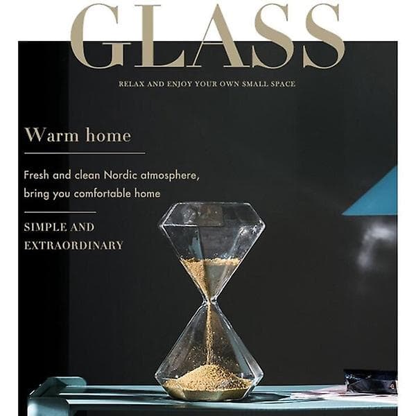 1 stk. Rosa Glas Timeglas 5 minutter Timer Skrivebordsdekoration til Hjemmekontor