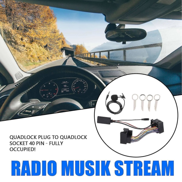 Bluetooth-kabeladapter til bilradio til Ford Fiesta Focus Mondeo Kuga Sony 6000cd Radio Musik Stream (begrænset udgave)