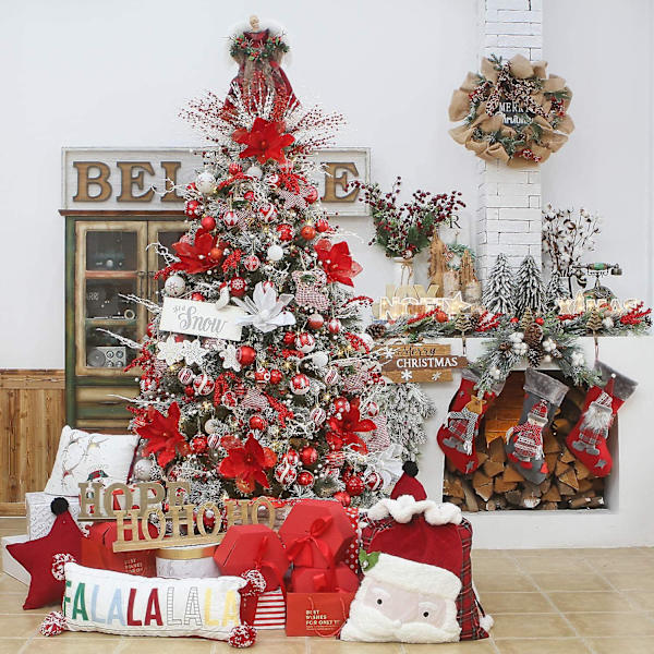 Julekule Ornamenter Dekorative Hengende Julekule Baubles Sett For Juletre style 1