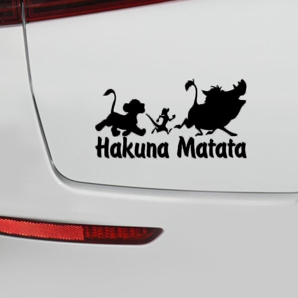Bil-klistremerke Fargefast Fin utførelse Vanntett Hakuna Matata Vinyl-klistremerke til bil Black