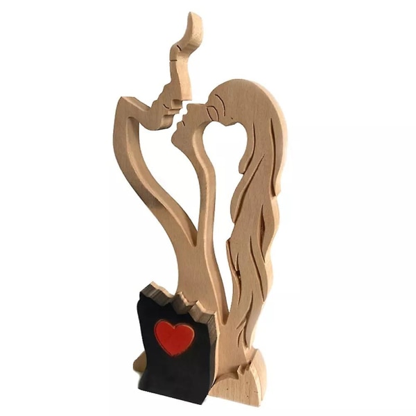 Tre elskere par kysser statue Skulptur Hjem Desktop Ornamenter Valentinsdag dekorasjon