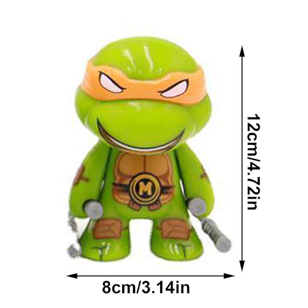 4 stk. Ninja Turtles legetøj, actionfigurer 4,7 tommer høje, Ninja Turtles serie legetøj til børn gave