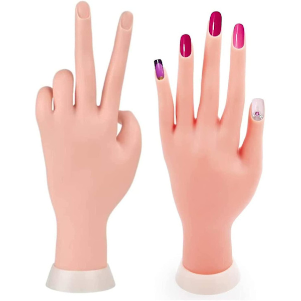 Mjuk PVC rörlig hand för manikyrträning Manikyr Manikyrist Manikyr Skönhet