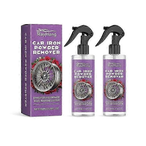1-3x Hjulrustspray, Hjulrustspray Felg Rustpolering Ren Hjulrustfjerner 2PCS