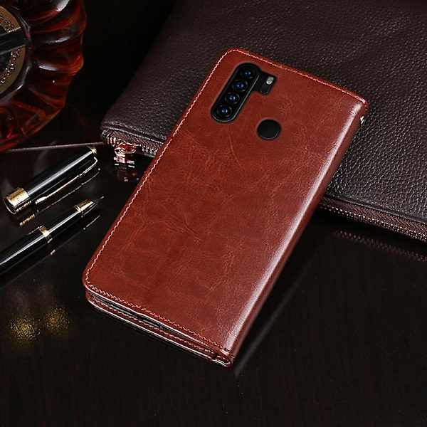 För Blackview A80 Plus Crazy Horse Texture Case Brown