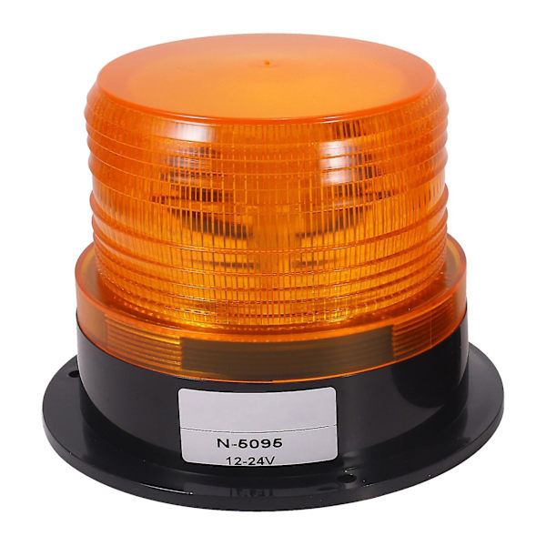 2 stk. Amber LED-varsellys, Strobelys, Nødlys, Blinkende Lys, Advarselslampe, Lastebil 12V 24V