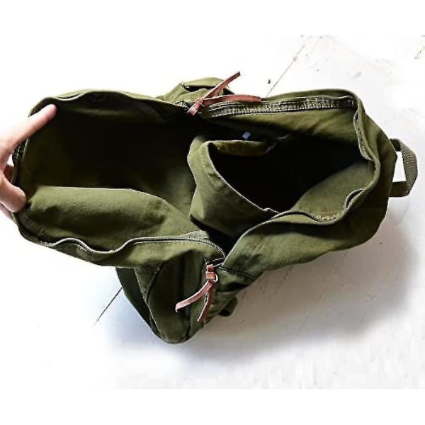 Student Satchel - Canvas Denim Reise Ryggsekk For College, Skole, Jenter Og Gutter (army Green, 1pc)