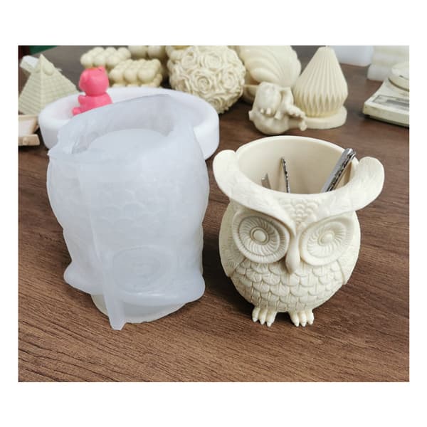 Diy Resinforme Egnet Til Slikkrukker Ugle Blomsterpot Form Lerforme A