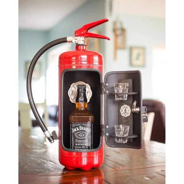 Fire Extinguisher Mini Bar Wine Box Great Gift For Men