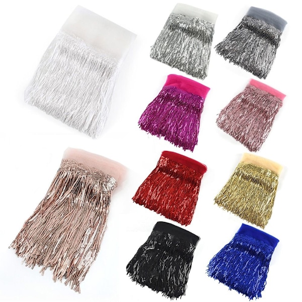 10 meter paljetttofs Spetsdekorationsmaterial TRANSPARENT Transparent Transparent 10Yards-10Yards