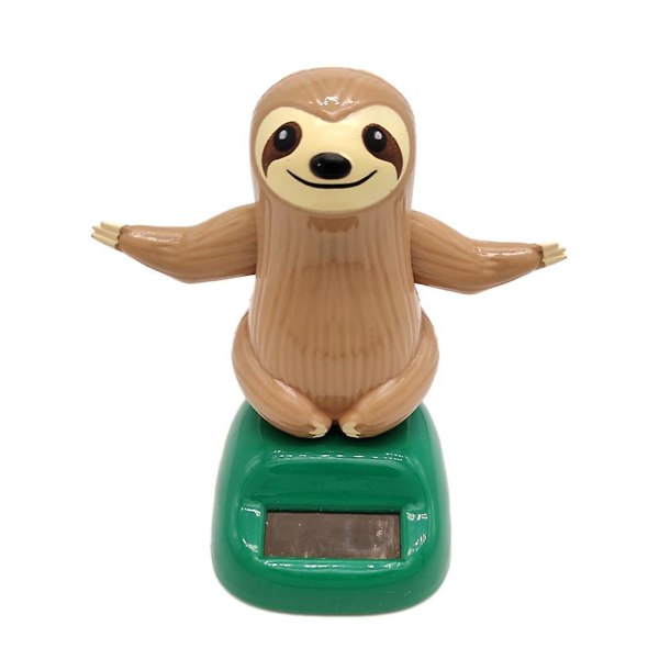 Solar Dancing Sloth Toy Auto Cute Shaking Sloth Dashboard Ornament For Car Office Desk Home Decor