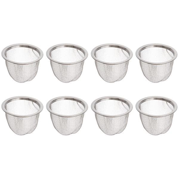 8 stk. tefiltre i rustfrit stål, metalinfuser, robust te-si